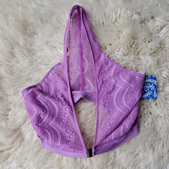 Intimatly Free People Lilac Clara Lace Tanga Bra - Picture 2 of 8